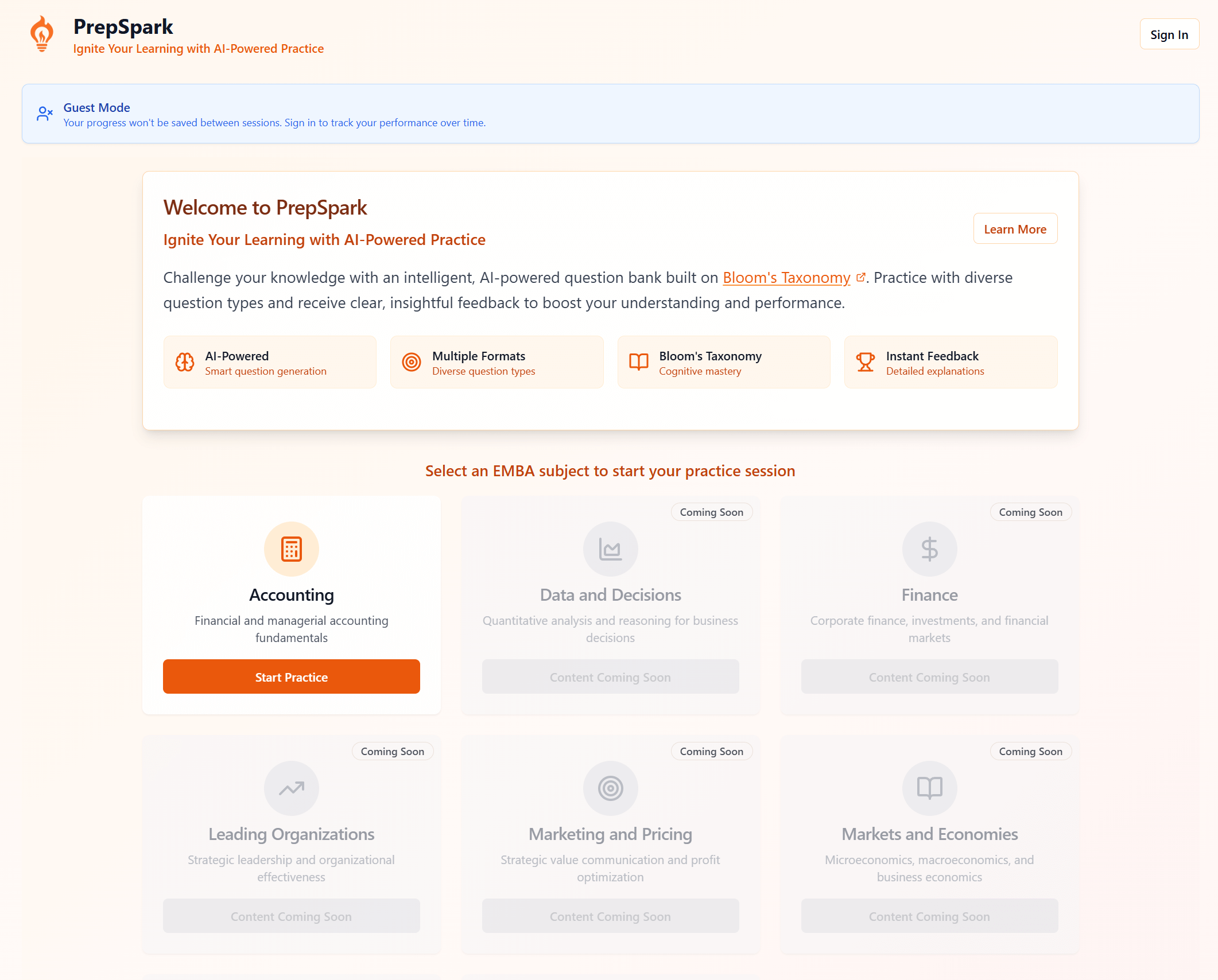 PrepSpark App